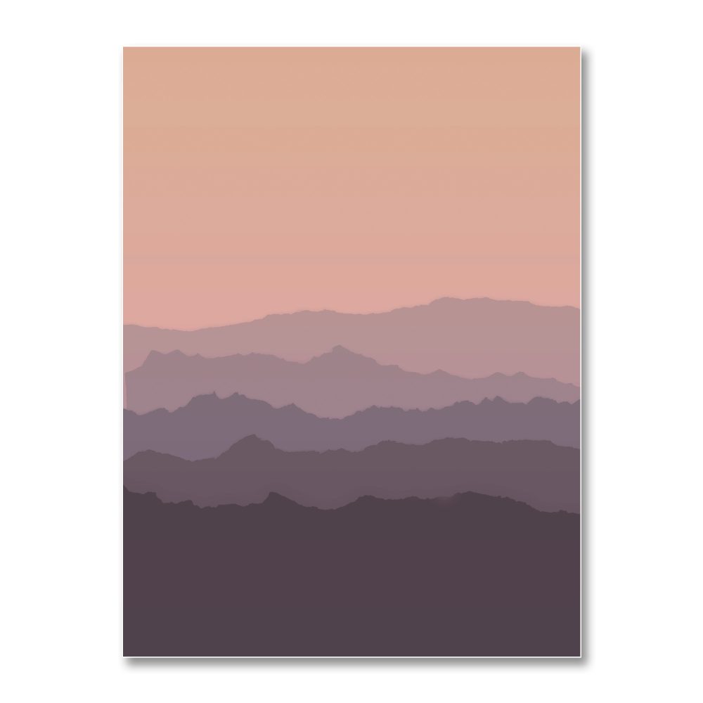 Paper landscape in pink