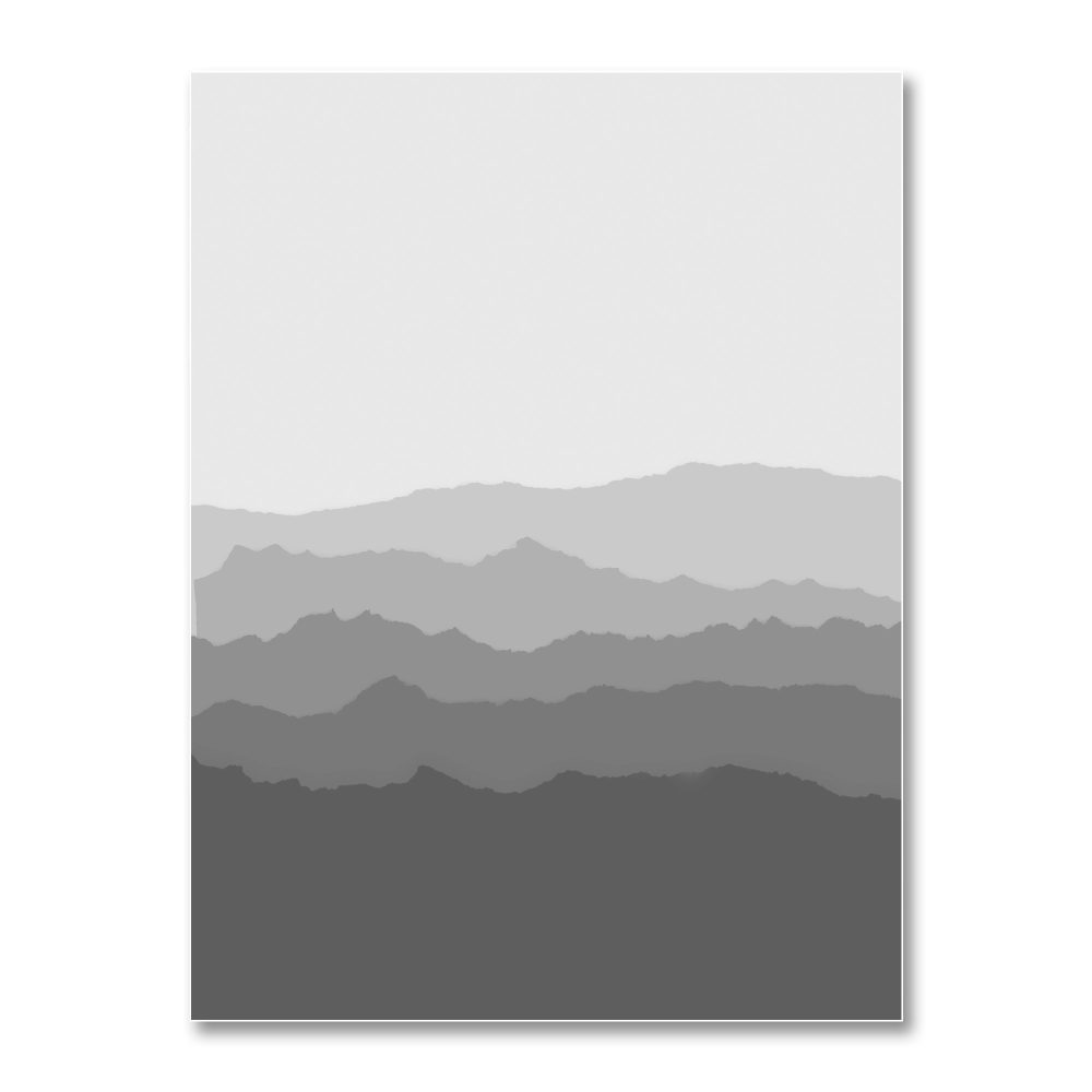 Paper landscape in grey