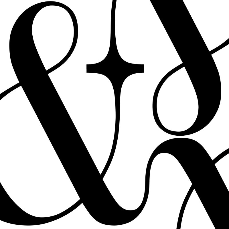 Ampersand - poster med &-tecken / och-tecken / ochtecken / & - vit bakgrund