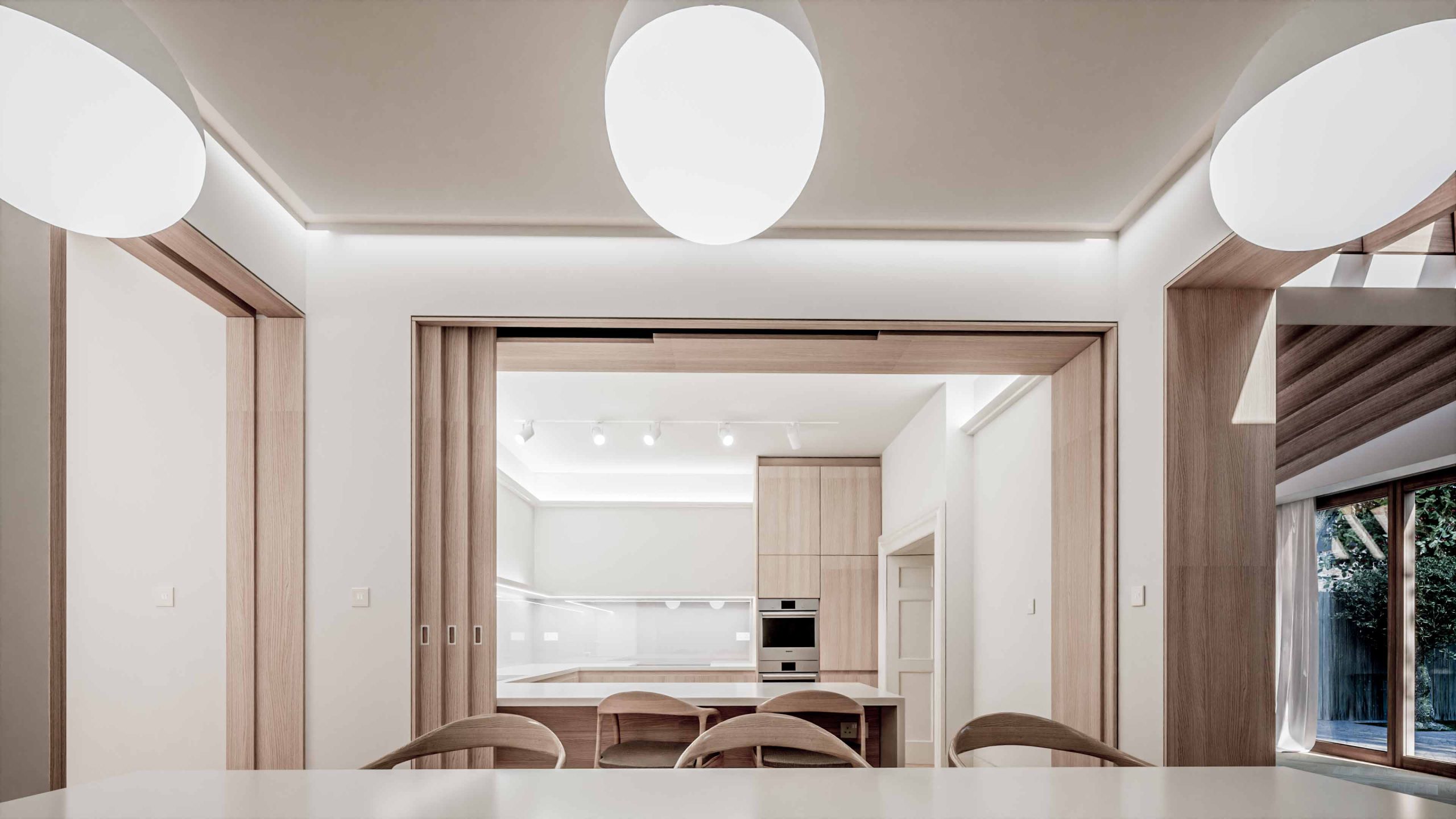 minimalist dining room heritage conservation retrofit