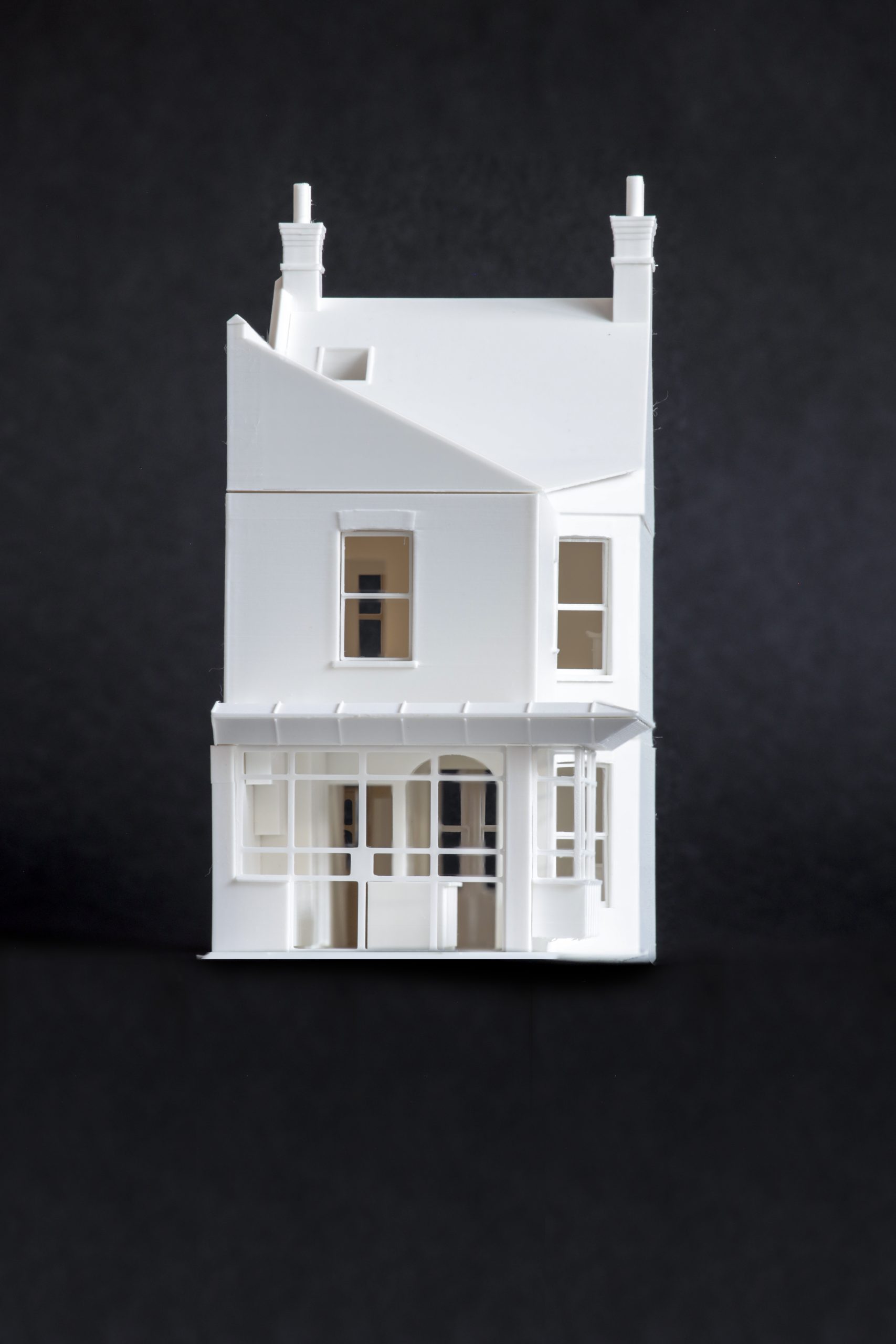 Tooting House White Model on black background