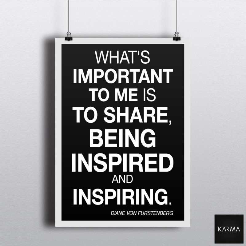 Studio Karma - Poster Diane von Furstenberg Quote Share inspired inspiring - Image Citation - Studio Karma - Graphiste Freelance - Formation