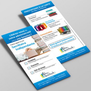 Creation Flyer Adom Assistante - Secrétaire Independante - Studio Karma - Graphic designer - Houston Humble Texas