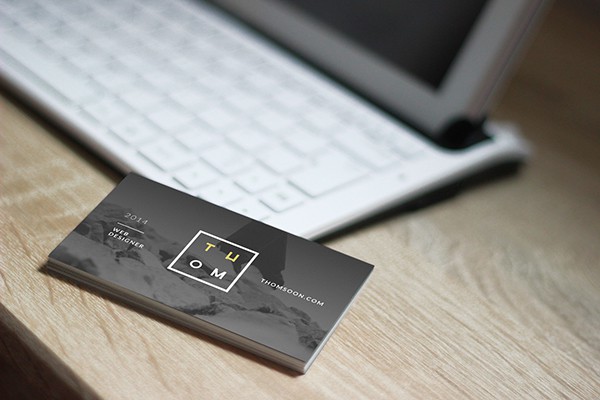 Free Mockup Business Card by Tomasz Mazurczak - Studio Karma - Graphic designer - Houston Humble Texas