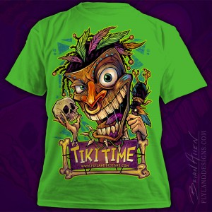 Tiki Witchdoctor T-Shirt Design by Brian Allen - Studio Karma - Graphic designer - Houston Humble Texas