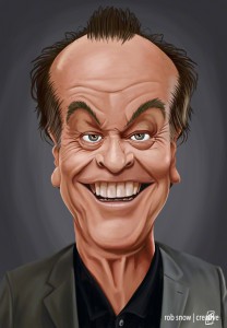 Celebrity Sunday - Jack Nicholson - Rob Snow Artwork - Studio Karma - Graphic designer - Houston Humble Texas