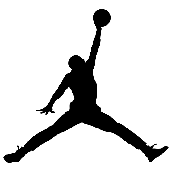 Logo jumpman du joueur de basketball Michael Jordan - Article sportifs célèbres Studio Karma - Graphiste Freelance