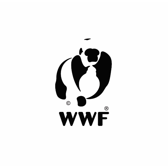Transformation Logo WWF - Gorille des Montagnes - Black and white Logo mountain gorilla