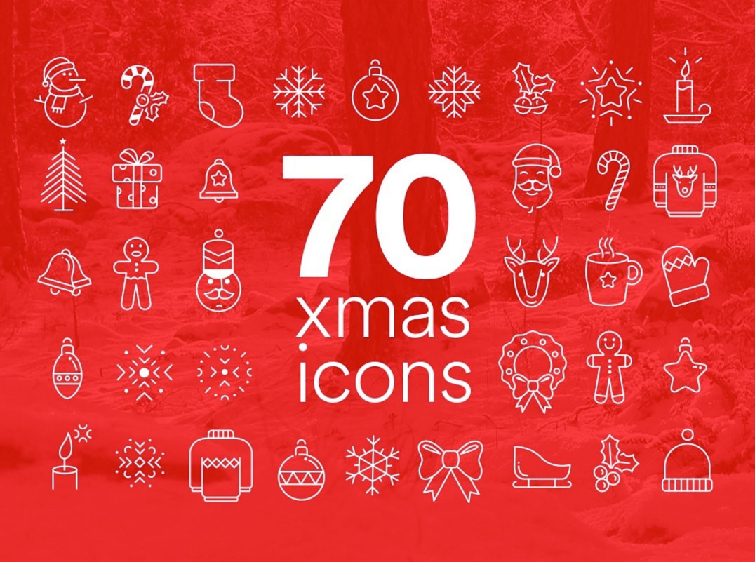 Pack Gratuit icônes Noël Free Christmas Icons - 1 - Studio Karma - Graphic designer - Houston Humble Texas