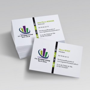 Création Carte de visite La Thoisseyenne HLM THOISSEY - Studio Karma - Graphic designer - Houston Humble Texas