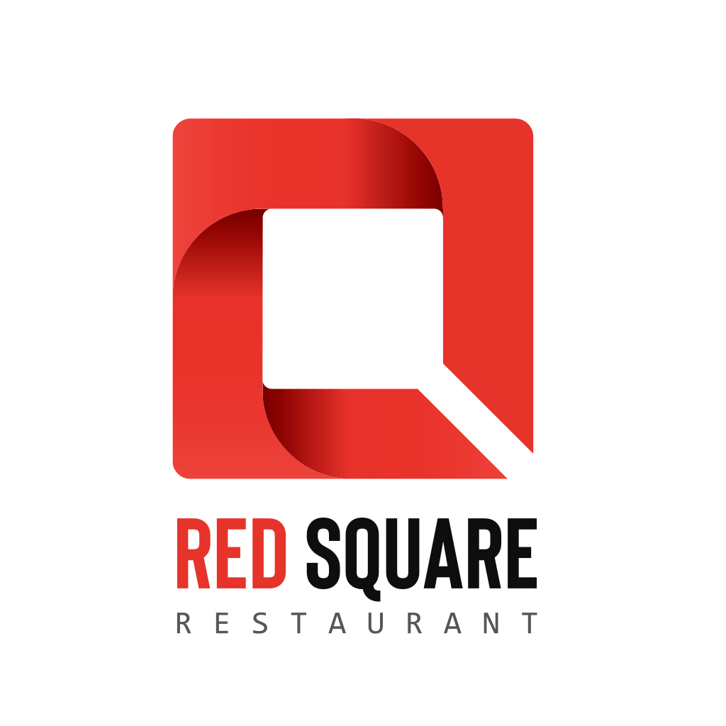 Creation Logo restaurant Red Square - Studio Karma - Graphic designer - Houston Humble Texas