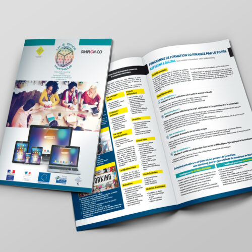 Brochure Design Educational Up and Space Martinique 1 - Studio Karma - Graphic designer - Houston Humble Texas