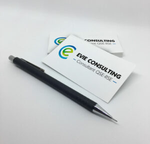 Logo Design Evie Consulting Business Card Mockup - Studio Karma - Graphic designer - Houston Humble Texas