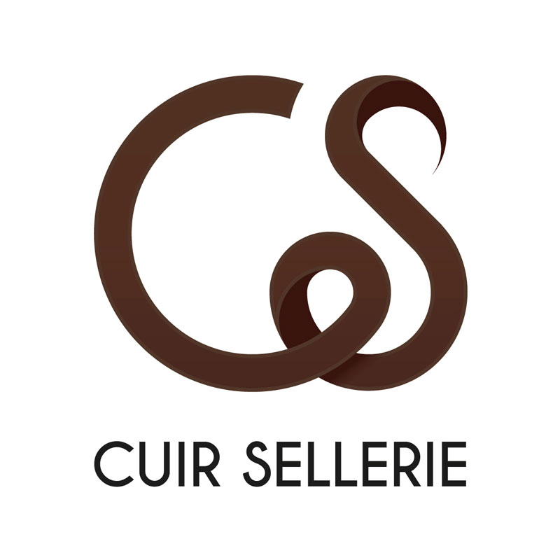 Logo Design CS Cuir - Leather Saddlery saddle horse harness - Studio Karma - Graphic designer - Houston Humble Texas