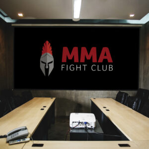 Logo Design MMA Fight Club Screen Mock up - Studio Karma - Graphic designer - Houston Humble Texas
