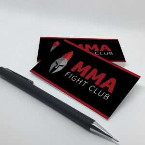 Logo Design MMA Fight Club Business Card Mock up - Studio Karma - Graphic designer - Houston Humble Texas