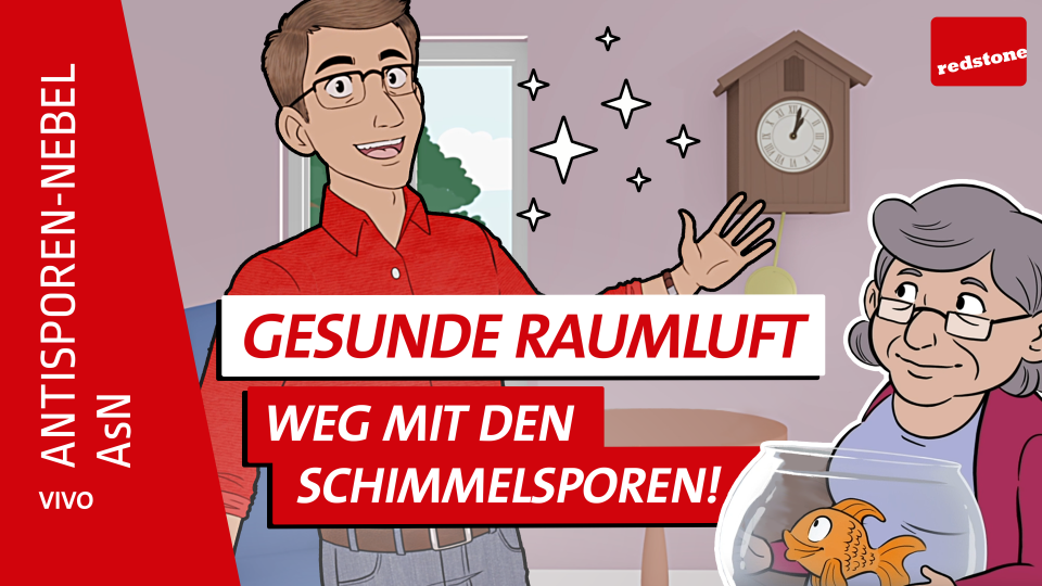 Vivo Antisporen-Nebel AsN - schnelle u. einfache Desinfektion der Raumluft vor der Schimmelsanierung