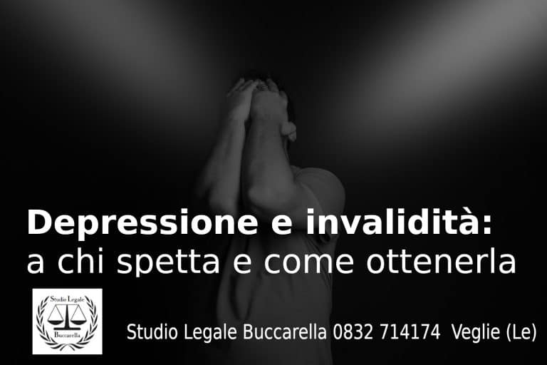 Depressione e invalidità: a chi spetta e come ottenerla - Studio Legale