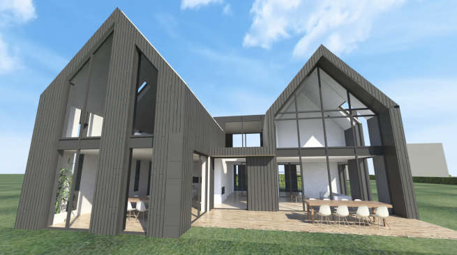 Schuurwoning Hout en zink