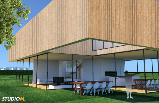 Transparante Villa 3D sfeerimpressie