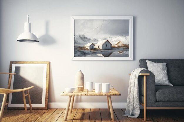 een-schilderij-aan-de-muur-toont-een-besneeuwde-berg-en-een-witte-lijst_855703-105 een-schilderij-aan-de-muur-toont-een-besneeuwde-berg-en-een-witte-lijst_855703-105