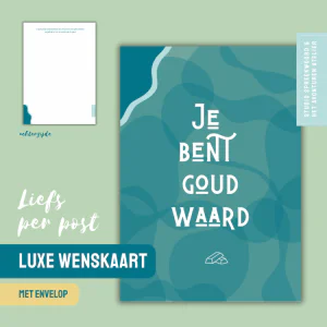 Wenskaart Bedankt - Je bent goud waard