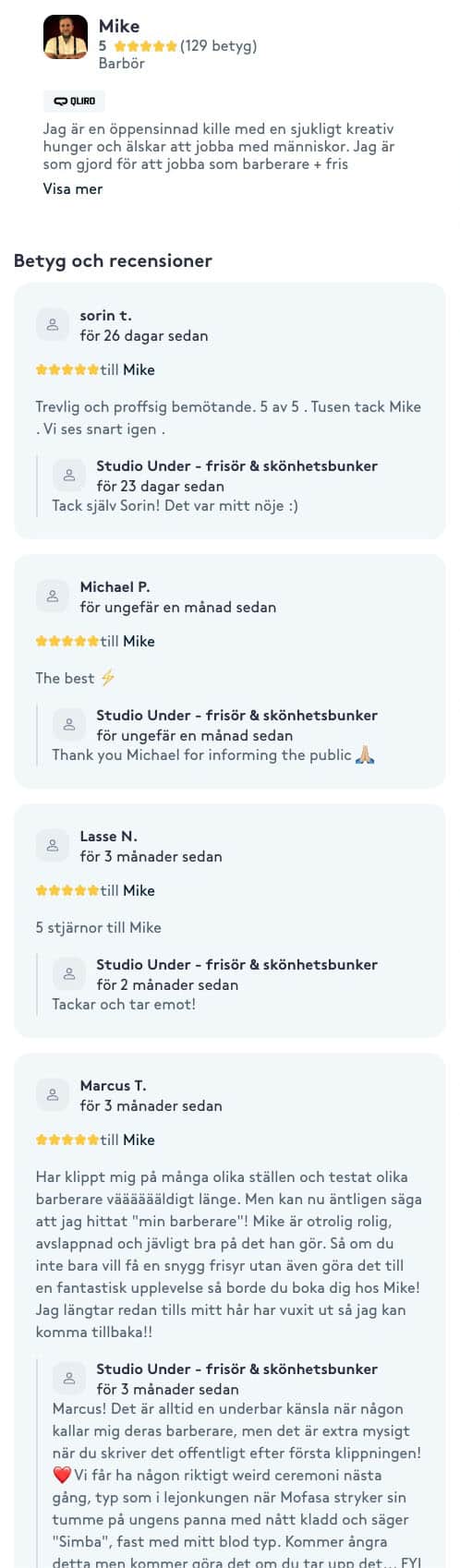 bokadirekts 5 stjärnor recensioner