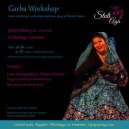 SADC Garba Workshop (Indian folk dance from Gujarat workshop) Navratri dance Zuirch Switzerland with Stuti Aga