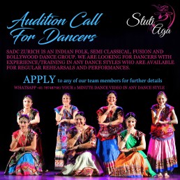 Be a part of The biggest Bollywood and Indian Folk dance group in Switzerland