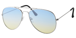 Aviator solbriller m. farvet glas