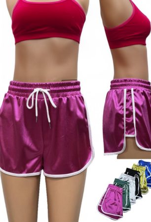 Flickshorts med metallisk look