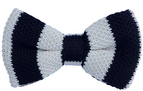 Sort & hvid strikket butterfly