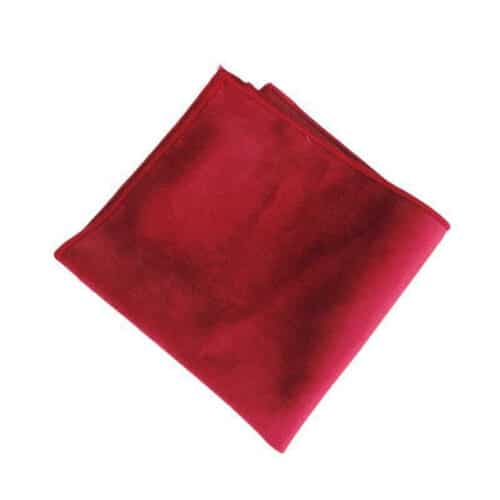 Rød Velour Lommeklud