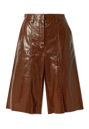 DODO BAR OR -Ivgenya croc-effect leather shorts