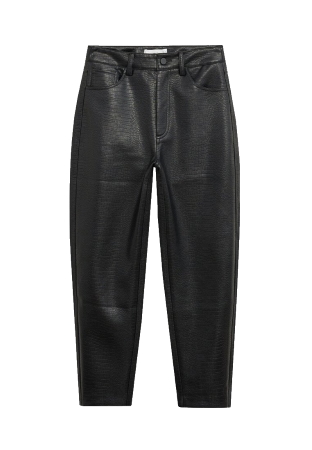 MANGO - Textured Cropped Trousers