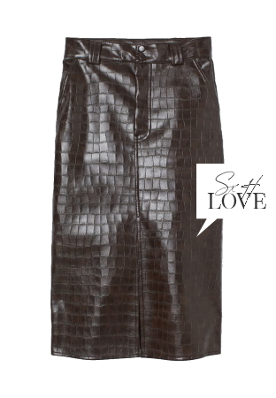 H&M Faux Leather pencilkirt