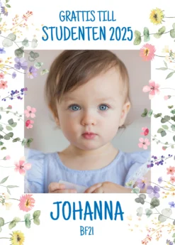 Studentplakat Blomster