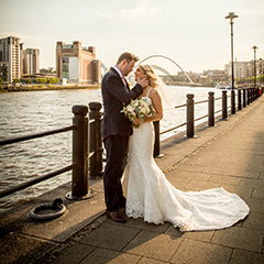 tyne bridge baltic wedding photo