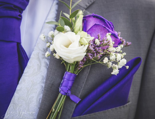 purple buttonhole