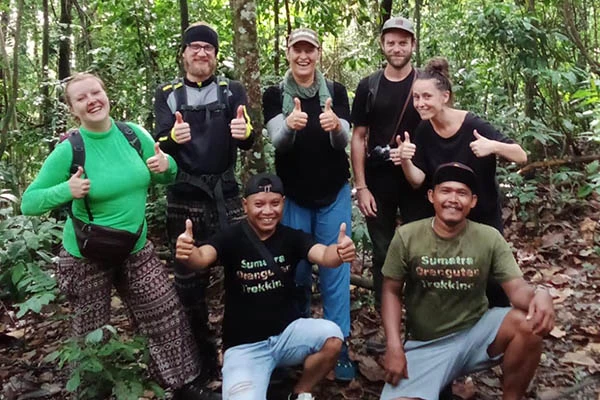 Sumatra Orangutan Trekking group