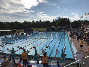 Sundsvalls simsällskap Sundsvall Sim tävling i utebassäng 50m