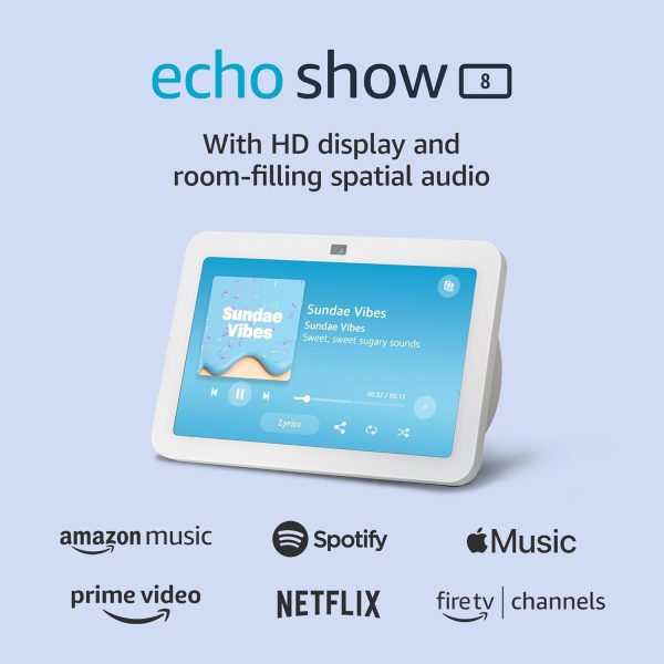 Amazon Echo Show 8 (newest model), With Spatial Audio, Smart Home Hub, and Alexa, Charcoal - Image 9