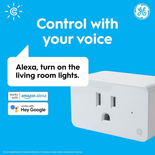 GE Cync Smart Plug Matter Compatible, Indoor Bluetooth and Wi-Fi Outlet Socket, Works with Alexa and Google Home, White (1 Pack) - Image 18