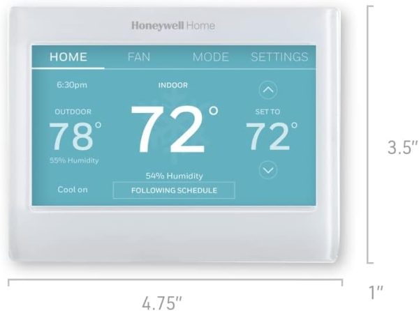 Honeywell Home RTH9585WF1004 Wi-Fi Smart Color Thermostat, 7 Day Programmable, Touch Screen, Energy Star, Alexa Ready, Gray - Image 36