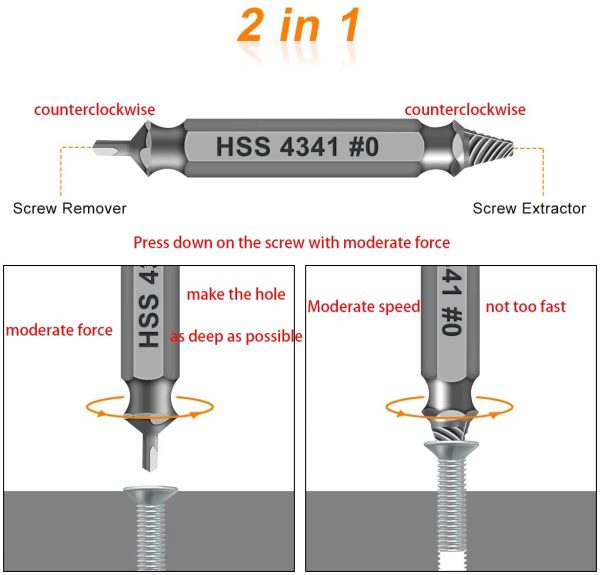 Gifts for Men,Damaged Screw Extractor Set-Valentines Day Gifts for Him,Mens Gifts,Husband,Stripped Screws Nuts & Bolts Drill Bit Tools for Easy Removal of Rusty Broken Hardware Gifts - Image 4