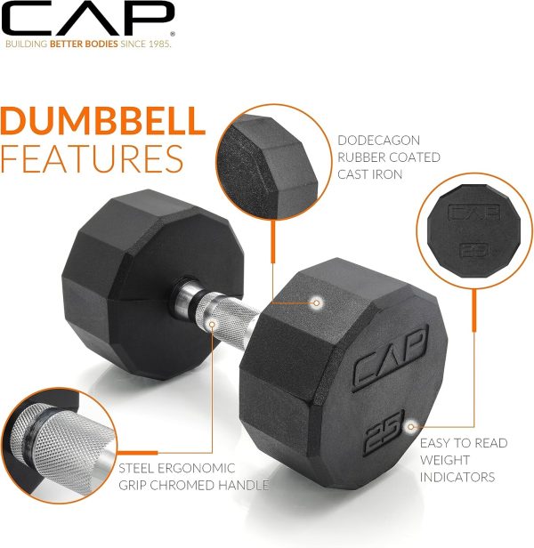 CAP Barbell Dumbbell Set with Rack | Multiple Options in 150lbs and 210lbs - Image 32