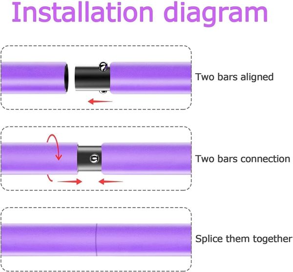 Pilates Bar Kit with Resistance Bands,Pilates Bar with Stackable Bands Workout Equipment for Legs,Hip,Waist and Arm,Exercise Fitness Equipment for Women & Men Home Gym Yoga Pilates - Image 51