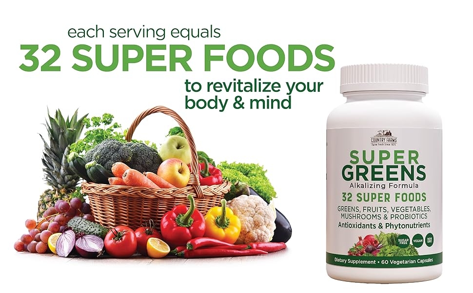 superfoods greens fruits greens supplements balance vitamin supplements super food capsules country