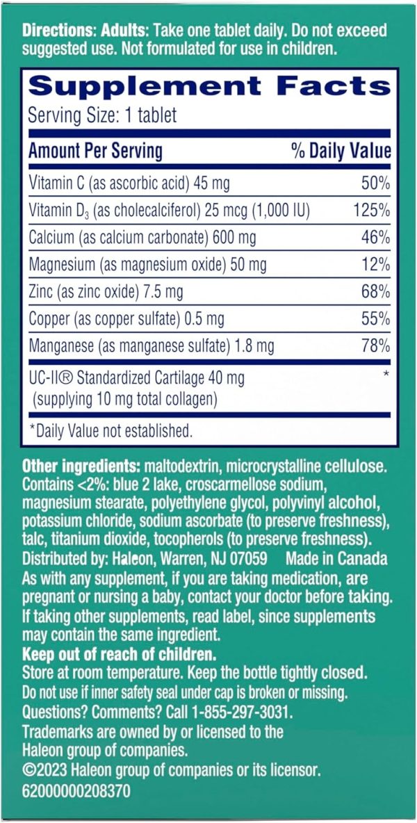 Voltaren Joint Health and Bone Strength Dietary Supplement from Voltaren, with UC-II (R) Collagen, Calcium, and Vitamin D for Healthy Aging of Joint Tissue and Cartilage 30 Count Bottle - Image 13