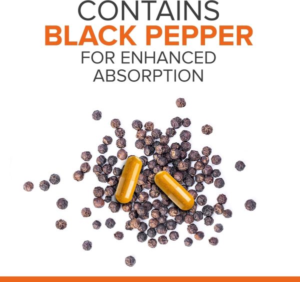 Qunol Turmeric Curcumin with Black Pepper & Ginger, 2400mg Turmeric Extract with 95% Curcuminoids, Extra Strength Supplement, Enhanced Absorption, Joint Support Supplement, 105 Count - Image 5